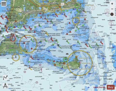 NANTUCKET SOUND AND APPROACHES MA Marine Chart - Nautical Charts App - Satellite