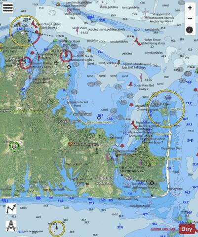 MARTHAS VINEYARD - EASTERN PART  MA Marine Chart - Nautical Charts App - Satellite