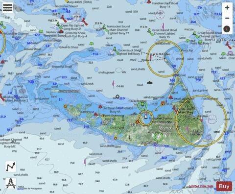 NANTUCKET ISLAND MA Marine Chart - Nautical Charts App - Satellite