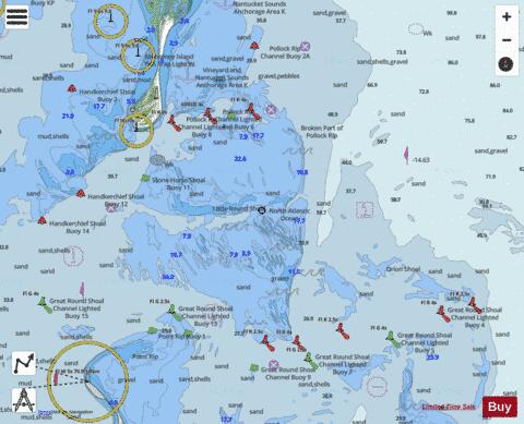 EASTERN ENTRANCE TO NANTUCKET SOUND Marine Chart - Nautical Charts App - Satellite