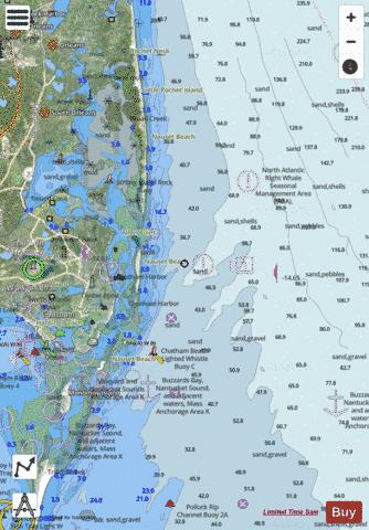 CHATHAM HARBOR AND PLEASANT BAY  MA Marine Chart - Nautical Charts App - Satellite