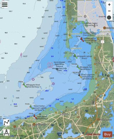 WELLFLEET HARBOR  MA Marine Chart - Nautical Charts App - Satellite