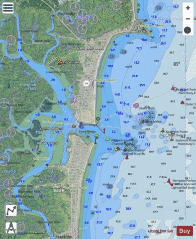 HAMPTON HARBOR  INSET Marine Chart - Nautical Charts App - Satellite