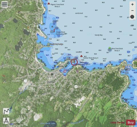 ROCKPORT HARBOR INSET Marine Chart - Nautical Charts App - Satellite