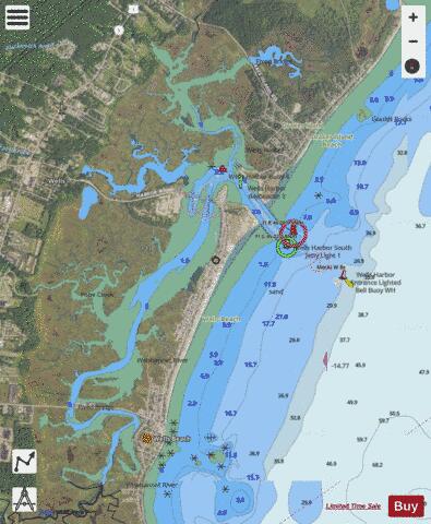 WELLS HARBOR INSET Marine Chart - Nautical Charts App - Satellite