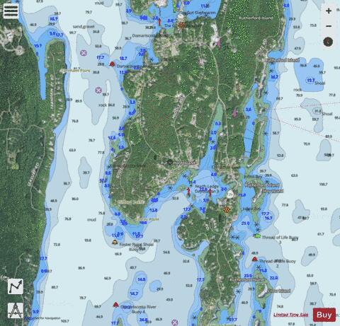 CHRISTMAS COVE INSET  ME Marine Chart - Nautical Charts App - Satellite