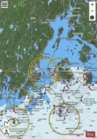 PENOBSCOT BAY AND APPROACHES  ME Marine Chart - Nautical Charts App - Satellite