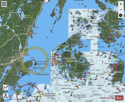 PENOBSCOT BAY  ME Marine Chart - Nautical Charts App - Satellite