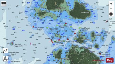 CASCO PASSAGE  ME Marine Chart - Nautical Charts App - Satellite