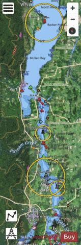 LAKE CHAMPLAIN BARBER POINT NY TO WHITEHALL NY LEFT Marine Chart - Nautical Charts App - Satellite