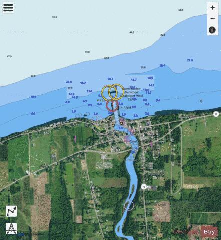 OLCOTT NEW YORK INSET Marine Chart - Nautical Charts App - Satellite