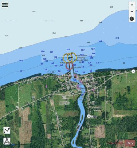 OLCOTT NEW YORK Marine Chart - Nautical Charts App - Satellite