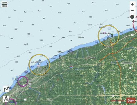 ASHTABULA TO CHAGRIN RIVER OHIO Marine Chart - Nautical Charts App - Satellite