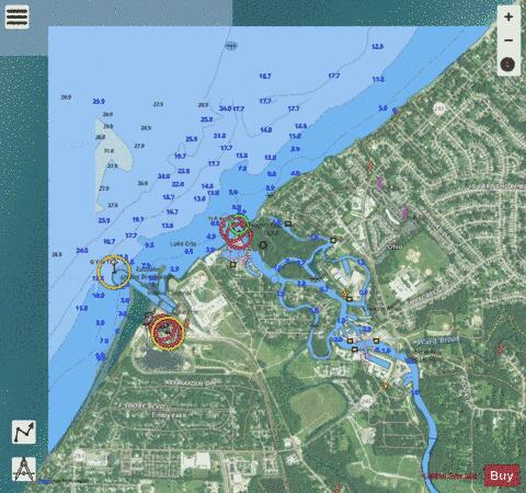 CHAGRIN RIVER HARBOR OHIO INSET Marine Chart - Nautical Charts App - Satellite