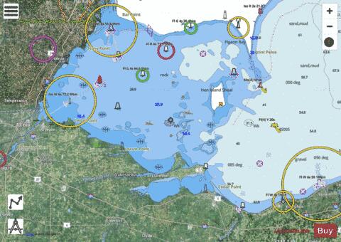WEST END OF LAKE ERIE Marine Chart - Nautical Charts App - Satellite