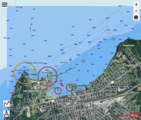 DUNKIRK HARBOR NEW YORK INSET MERCATOR Marine Chart - Nautical Charts App - Satellite