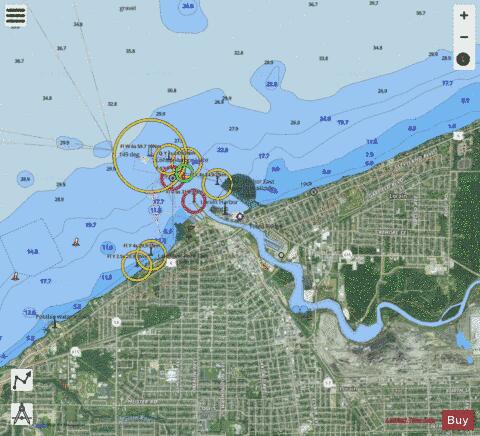 LORAIN HARBOR OHIO Marine Chart - Nautical Charts App - Satellite
