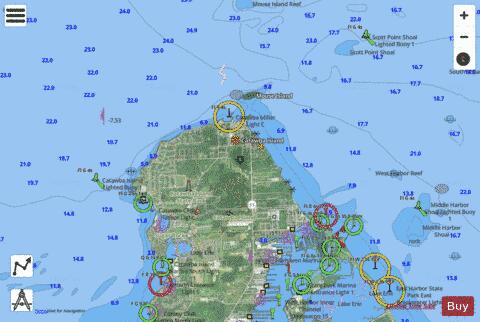 SOUTH SHORE OF LAKE ERIE PORT CLINTON T0 SANDUSKY 3 Marine Chart - Nautical Charts App - Satellite