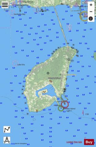 SOUTH SHORE OF LAKE ERIE SANDUSKY BAY 12 Marine Chart - Nautical Charts App - Satellite