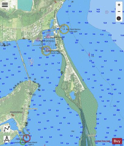 SOUTH SHORE LAKE ERIE SANDUSKY BAY EXTENSION 12 Marine Chart - Nautical Charts App - Satellite