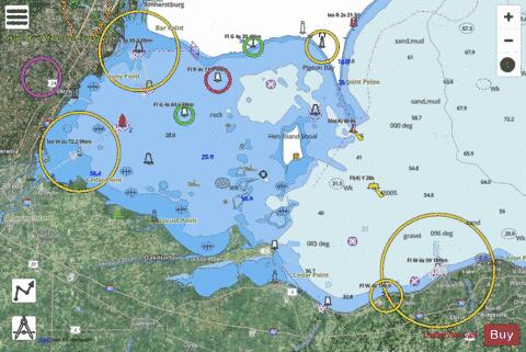 WEST END OF LAKE ERIE 38 Marine Chart - Nautical Charts App - Satellite