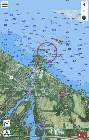 HURON HARBOR LAKE Marine Chart - Nautical Charts App - Satellite