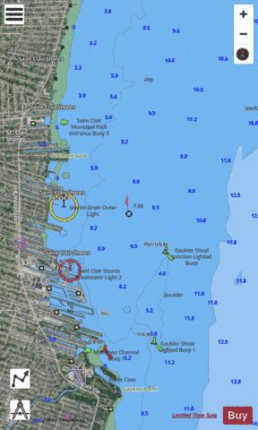 LAKE ST.CLAIR PAGE 19 Marine Chart - Nautical Charts App - Satellite