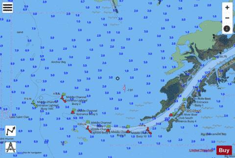 LAKE ST.CLAIR PAGE 34 Marine Chart - Nautical Charts App - Satellite