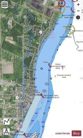 ST CLAIR RIVER PAGE 44 Marine Chart - Nautical Charts App - Satellite