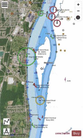 ST CLAIR RIVER PAGE 47 Marine Chart - Nautical Charts App - Satellite