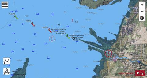 SEBEWAING HARBOR MICHIGAN INSET Marine Chart - Nautical Charts App - Satellite