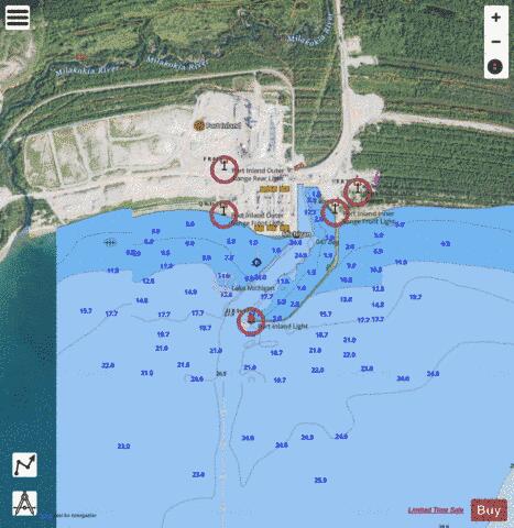 PORT INLAND MICHIGAN Marine Chart - Nautical Charts App - Satellite