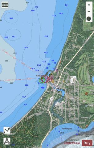 LELAND MICHIGAN Marine Chart - Nautical Charts App - Satellite