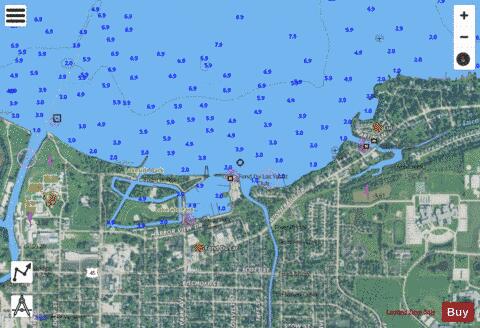 LAKE WINNEBAGO and FOX RIV PG 4 Marine Chart - Nautical Charts App - Satellite