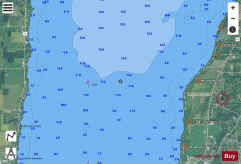 LAKE WINNEBAGO and FOX RIV PG 6 Marine Chart - Nautical Charts App - Satellite