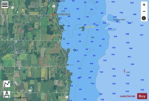 LAKE WINNEBAGO and FOX RIV PG 7 Marine Chart - Nautical Charts App - Satellite