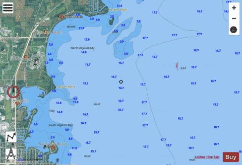 LAKE WINNEBAGO and FOX RIV PG 16 Marine Chart - Nautical Charts App - Satellite