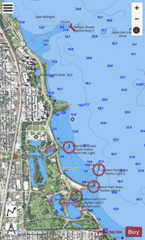 CHICAGO AND VICINITY PAGE 10 Marine Chart - Nautical Charts App - Satellite