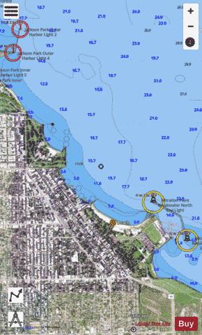 CHICAGO AND VICINITY PAGE 11 Marine Chart - Nautical Charts App - Satellite