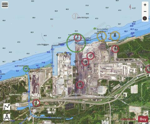 CHICAGO AND VICINITY PAGE 16 Marine Chart - Nautical Charts App - Satellite