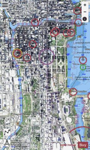 CHICAGO AND VICINITY SOUTH BRANCH CHICAGO RIVER 23 Marine Chart - Nautical Charts App - Satellite