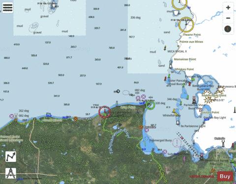 LAKE SUPERIOR ST MARYS RIVER TO AU SABLE POINT Marine Chart - Nautical Charts App - Satellite