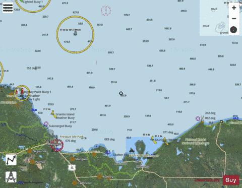 GRAND MARAIS TO BIG BAY POINT Marine Chart - Nautical Charts App - Satellite