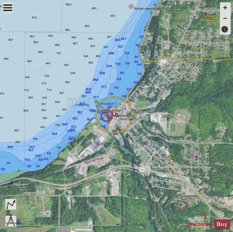 LAKE SUPERIOR KEWEENAW BAY L ANSE MICHIGAN Marine Chart - Nautical Charts App - Satellite