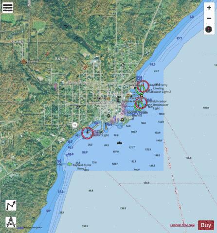 BAYFIELD WISCONSIN Marine Chart - Nautical Charts App - Satellite