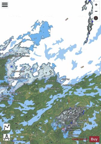 BASSWOOD LAKE EASTERN PART Marine Chart - Nautical Charts App - Satellite