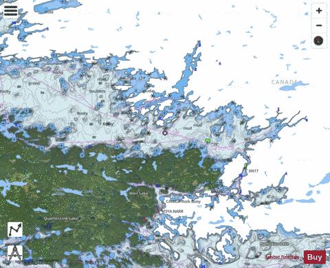 RAINY LAKE BIG ISLAND MINN TO OAKPOINT ISL ONT Marine Chart - Nautical Charts App - Satellite