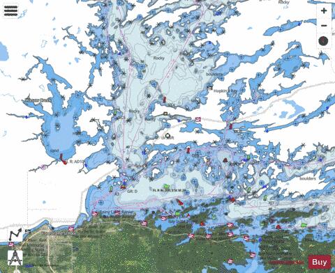 RAINY LAKE INTER FALLS TO DRYWEED I. MINN Marine Chart - Nautical Charts App - Satellite
