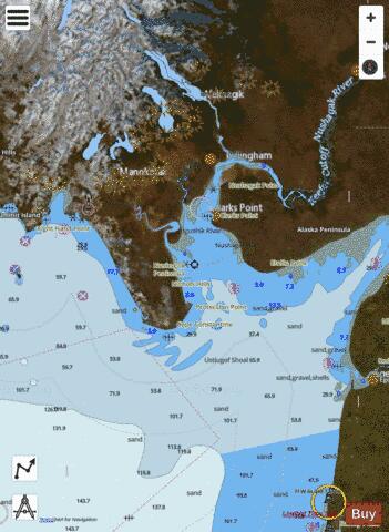 BRISTOL BAY  NUSHAGAK BAY AND APPROACHES Marine Chart - Nautical Charts App - Satellite