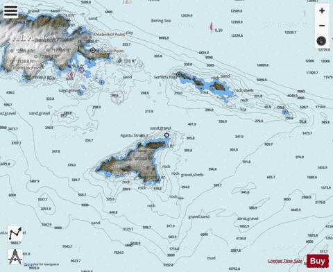 SHEMYA ISLAND TO ATTU ISLAND Marine Chart - Nautical Charts App - Satellite
